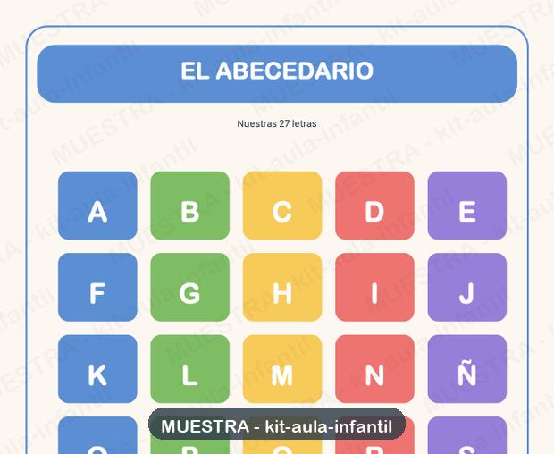 Lámina del abecedario